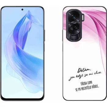 Pouzdro na mobilní telefon Gelový kryt mmCase na Honor 90 Lite - vtipný text 12 bílé pozadí