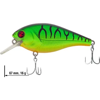 Umělá nástraha Wobler Biggie 67 River2Sea - Color: 18 - Fire Tiger