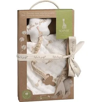 Hračka pro nejmenší Vulli Sophie Mazlík s úchytem na dudlík