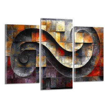 Obraz Obraz na plátně Moderní spirálová abstrakce , třídílný 3846CX