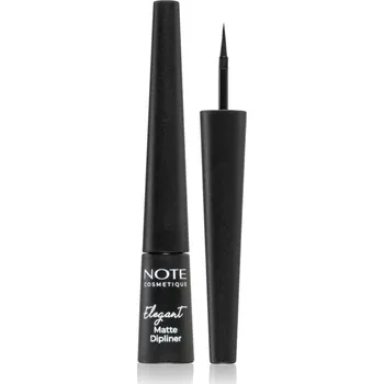 Oční linky Note Cosmetique Elegant Matte Dipliner tekuté linky na oči s matným finišem odstín 01 Coal Black 2,5 ml