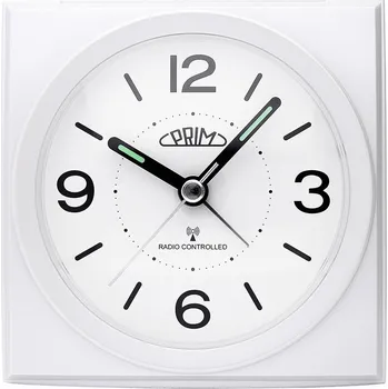 Budík MPM Rádiem řízený budík s plynulým chodem C01P.3797 - bílý - II. jakost C01P.3797.0200.IA