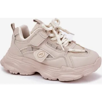 Dívčí obuv Dětské tenisky na platformě Hanomess Barva: Béžová, Velikost: 37