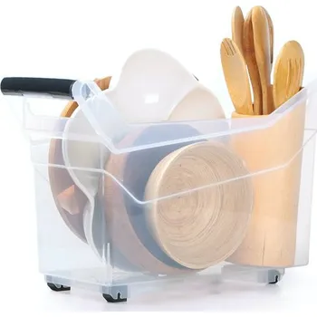 Úložný box Prosperplast Úložný box, úzký s madlem, systémový NUK 38 x 18 x 26 (vysoký), 14l