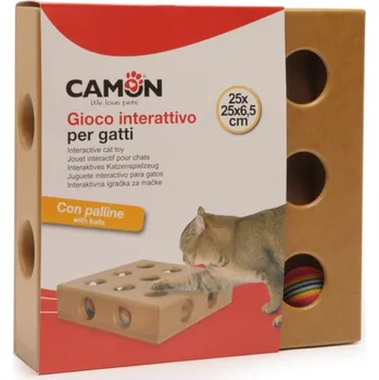 Hračka pro kočku CAMON INTERAKTIVNÍ HRAČKA + 2 MÍČKY PRO KOČKY