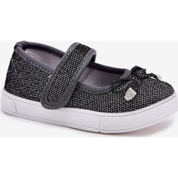 Dívčí baleríny Dětské baletky s mašlí Amirinas Barva: Černá, Velikost: 20