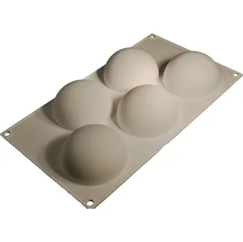 Forma na pečení Cesil silikonová forma na pečení/na mražené dezerty Polokoule 8 cm (na 5 ks) 4 cm