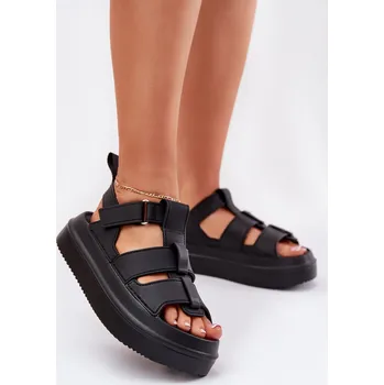 Dámské sandále Dámské sandály na platformě Nitavelia Barva: Černá, Velikost: 38