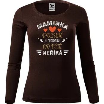 DOBRÝ TRIKO Dámské bavlněné triko Maminka rozumí Velikost: S, Barva: Khaki