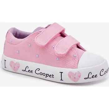 Chlapecké tenisky Dívčí Tenisky Na Suchý Zip Lee Cooper LCW-25-02-3265K Barva: Růžová, Velikost: 25