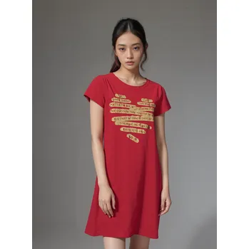 Dámské šaty Šaty se srdíčkem Barva: červená