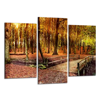 Obraz Obraz na plátně Most v lese , třídílný 2257CX