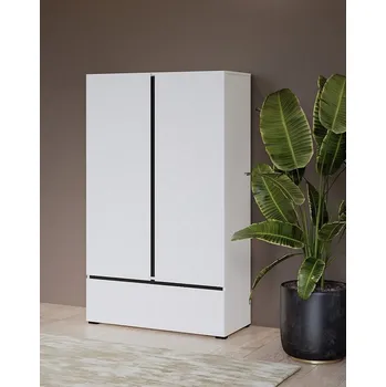 Komoda Prádelník Cross - bílá / černá