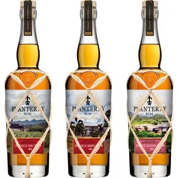 Rum Planteray Single Cask Prestige Cellar: Jamaica HJC 1996 58,7% 0,7l + Jamaica MMW 1998 54,1% 0,7l + Saint Lucia 2010 52,9% 0,7%l (set)