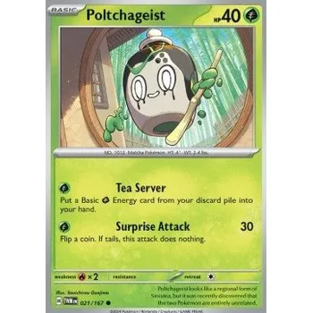 Sběratelská karetní hra Pokémon TWM 021/167 Poltchageist - Twilight Masquerade Stav: Near Mint, Verze: NORMAL