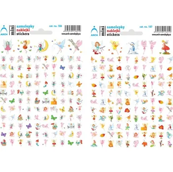 samolepka Arch Školní minisamolepky Víly 11,5 x 17 cm