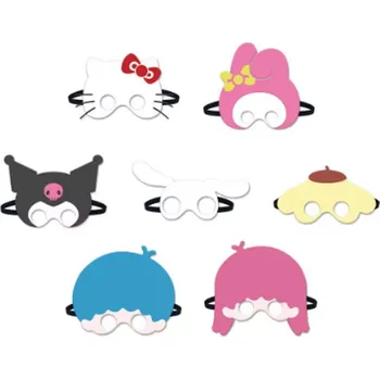 Party dekorace Obličejová maska - Hello Kitty (7 ks)