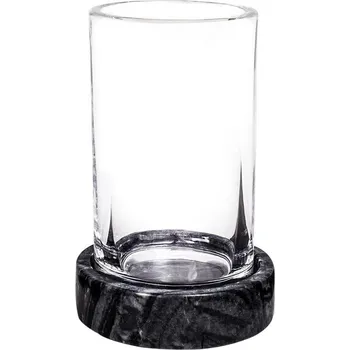 Držák na kartáček AWD Interior - Sklenka na zubní kartáček Q-BATH 1525 černo šedý mramor AWD02341525