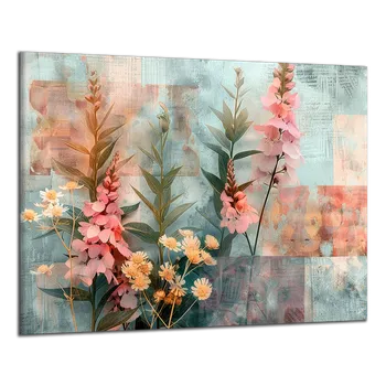 Obraz Obraz na plátně Barevná květinová koláž , jednodílný 3957AX