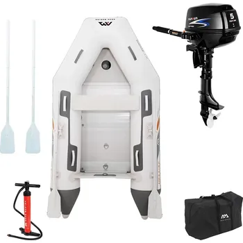 Člun Člun AQUA MARINA A-DeLuxe 3,6m AL BT-06360AL - nafukovací člun s hliníkovou podlahou - sada: se spalovacím motorem PARSUN F5 3,6 kW