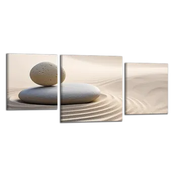 Obraz Obraz na plátně Kruhy v písku , třídílný 3364CZ