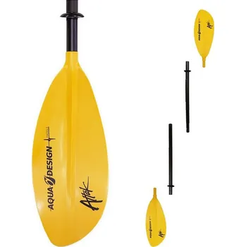 Pádlo AQUADESIGN K1 ATTAK 4D kajakové - barva: žlutá