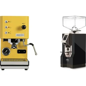 Kávovar Profitec GO, yellow + Eureka Mignon Turbo, CR black