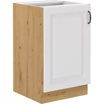 Kuchyňská linka Kuchyňská skříňka Stipe 50 ZL 1F BB bílá/dub artisan - SLEVA 3% s kodem radost25