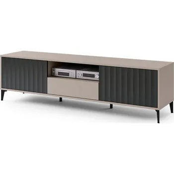 Konferenční stolek Televizní stolek se zásuvkou RONJA taupe/černá