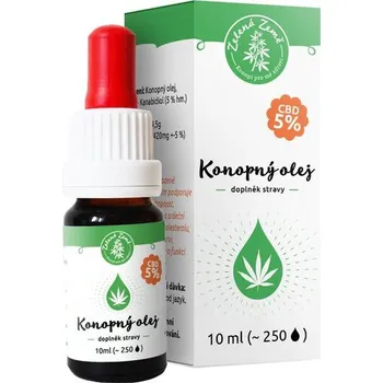 Přírodní produkt Zelená Země CBD Konopný olej 5% 10 ml - datum minimální trvanlivosti 10/2024