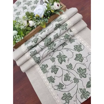 ubrus Běhoun - břečťan na režné