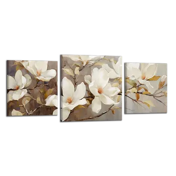 Obraz Obraz na plátně Bílé květy na větičce , třídílný 3854CZ