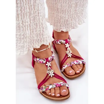 Dámské sandále Dámské Plážové Sandály S Pletenými Pásky A Přezkami Artiker 56C1314 Barva: Růžová, Velikost: 37