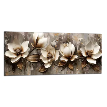 Obraz Obraz na plátně Hnědobílé květy , jednodílný 3818AZ