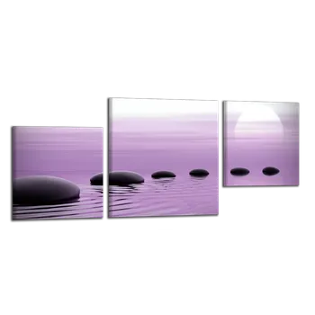 Obraz Obraz na plátně Fialový západ slunce , třídílný 1262CZ