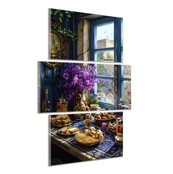 Obraz Obraz na plátně Zátiší u okna , třídílný 3982CX