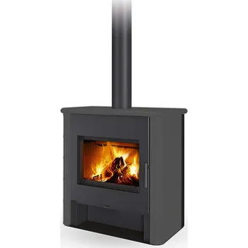 Krbová kamna ROMOTOP TELDE keramika rustik steel 58507 - krbová kamna s teplovodním výměníkem