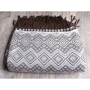 Přehoz na lůžko Deka/pléd z lamí vlny (hnědá)