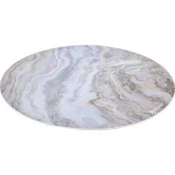 Podložka pod nábytek AROZZI Zona Floorpad White Marble/ ochranná podložka na podlahu/ kulatá 121 cm průměr/ design bílý mramor, AZ-ZONA-PAD-WTM