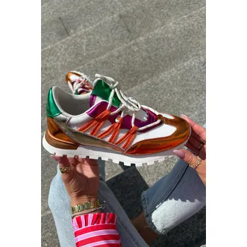 Dámské polobotky Kožené Polobotky Sneakers Dámské Artiker 56C1738 Bežovo- Barva: Barevná, Velikost: 36