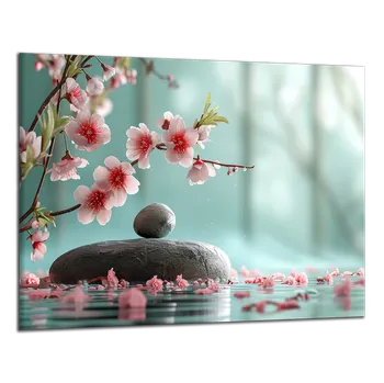 Obraz Obraz na plátně Kameny a květy , jednodílný 3363AX