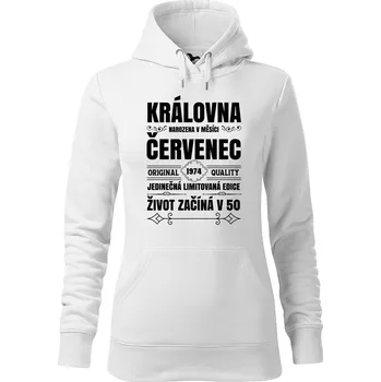 Dámská mikina DOBRÝ TRIKO Dámská mikina s potiskem Narození královny Velikost dámské mikiny: 2XL, Barva: Bílá