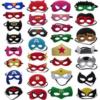 Karnevalová maska Marvel a DC Obličejová maska - Super Heroes (32 ks)