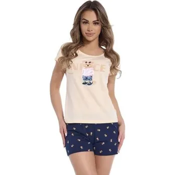 Dámské noční prádlo Dámské pyžamo Cornette 628/297 meruňková L