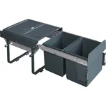 Wireli Výsuvný odpadkový 2-koš Komfort 2x15 l + set pro úchycení dvířek, antracit, K45