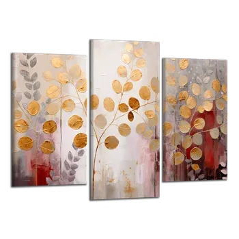 Obraz Obraz na plátně Abstrakce s listy , třídílný 3441CX