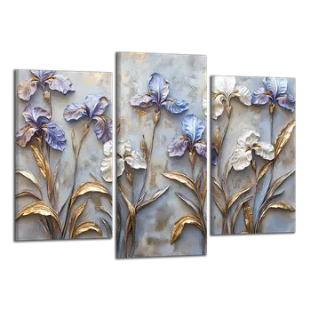 Obraz Obraz na plátně Kosatce , třídílný 3821CX