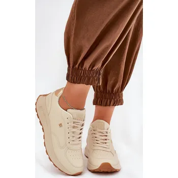 Dámské tenisky BIG STAR SHOES Lehké Dámské Sportovní Boty Big Star RR274629 HI-POLY SYSTEM Barva: Béžová, Velikost: 41