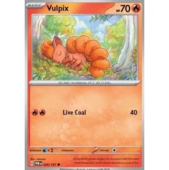 Karetní hra Pokémon TWM 026/167 Vulpix - Twilight Masquerade Stav: Near Mint, Verze: NORMAL