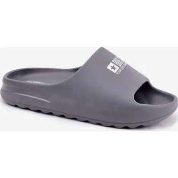 Pánské mokasíny Pěnové Pánské Sandály S Logem Big Star RR174A013 Barva: Stříbrná, Velikost: 45